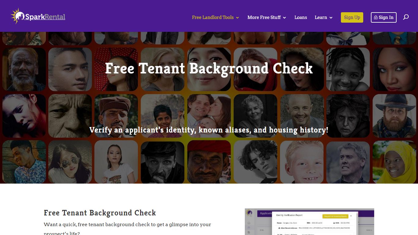 Free Tenant Background Check - SparkRental